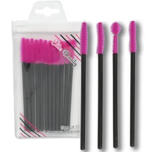12 Silicone Mascara Wands Disposable Makeup Brushes Extension Lashes Applicator