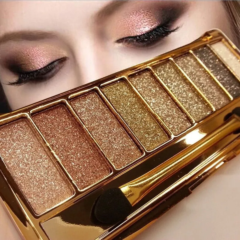 9 Colors Diamond Bright Eyeshadow Nude Smoky Palette Cosmetics Set