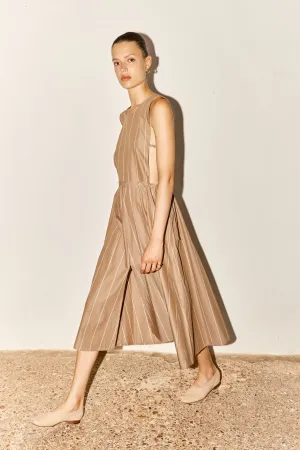 Almond Striped Onna Dress