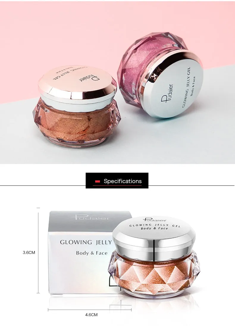 Face Highlighter Jelly Gel Mermaid Eyeshadow Glow Body Glitter