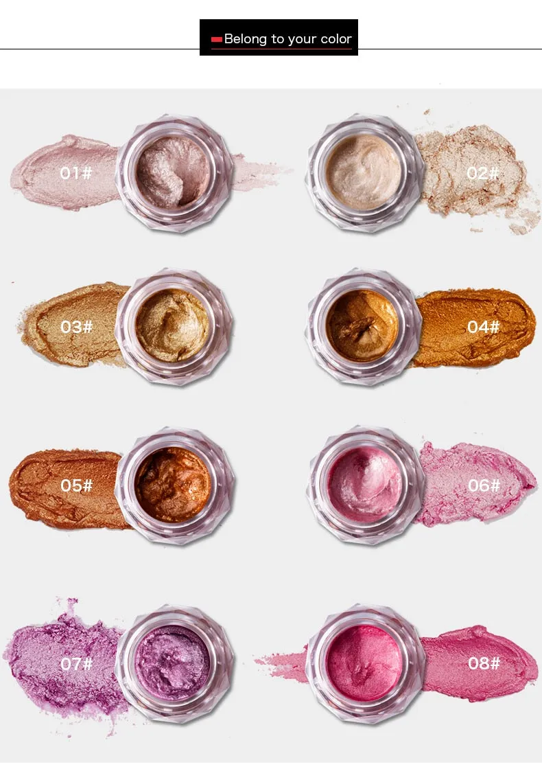Face Highlighter Jelly Gel Mermaid Eyeshadow Glow Body Glitter