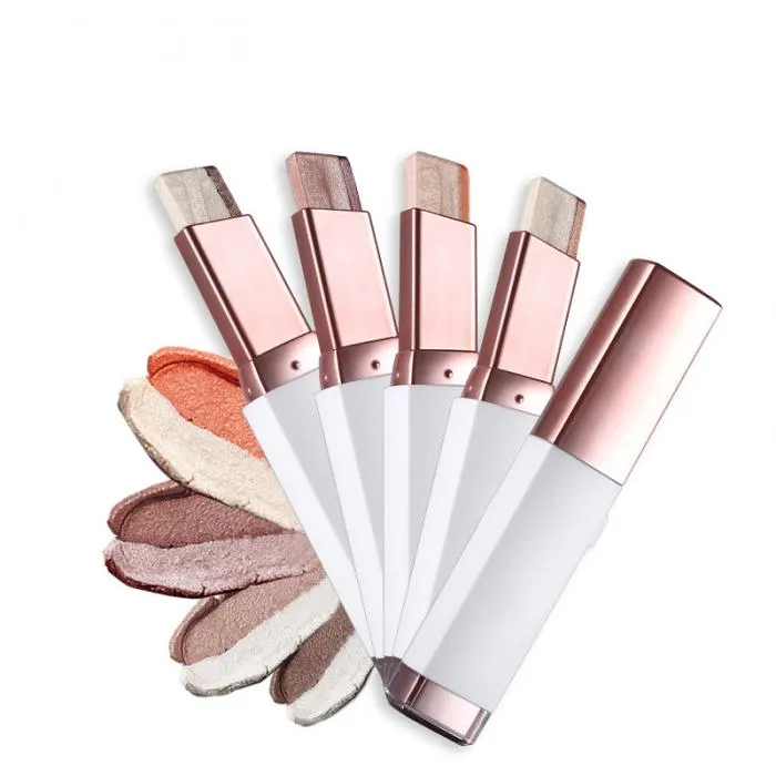Fashion Eye Shadow Stick Double Color Eyes Makeup Cream Natural  Shimmer Glitter