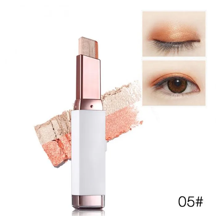 Fashion Eye Shadow Stick Double Color Eyes Makeup Cream Natural  Shimmer Glitter