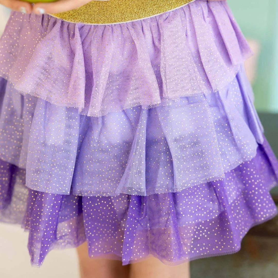 Lavender Petal Girls Tutu Skirt