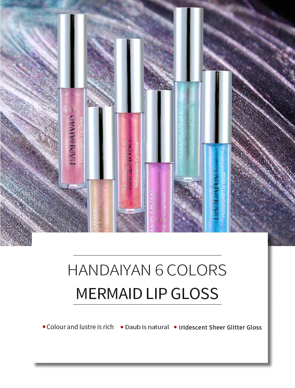Liquid Crystal Glow Mermaid Glitter Lip Gloss Highlighter Eyeshadow