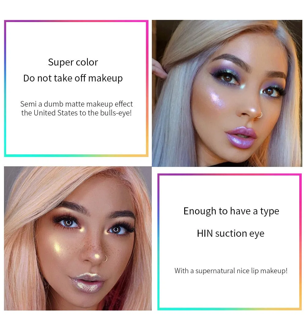 Liquid Crystal Glow Mermaid Glitter Lip Gloss Highlighter Eyeshadow