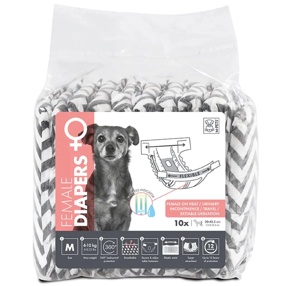 M Pets Diapers for Female Dogs (27.5x37cm)