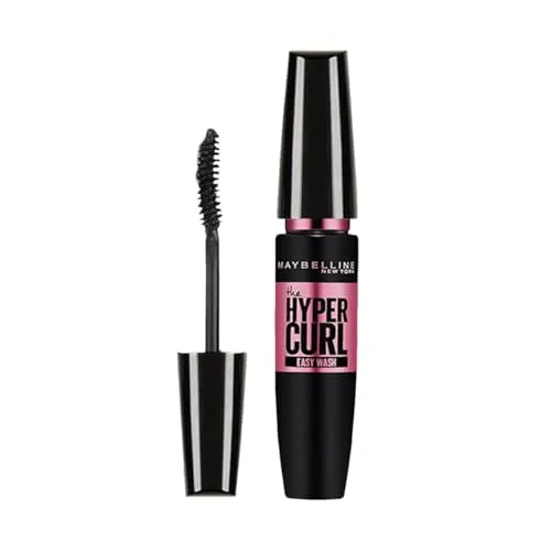 Maybelline New York Hypercurl Mascara, Curls Lashes, Highly Pigmented Colour, Long-lasting, Washable, Black 9.2ml