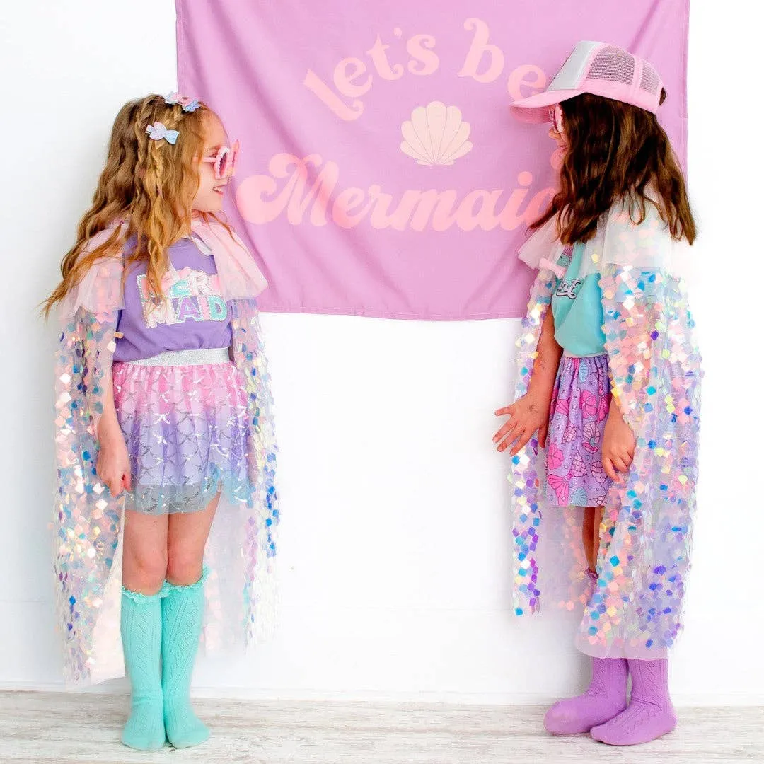 Mermaid Splash Girls Tutu Skirt