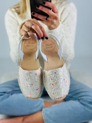 Press sample White Glitter