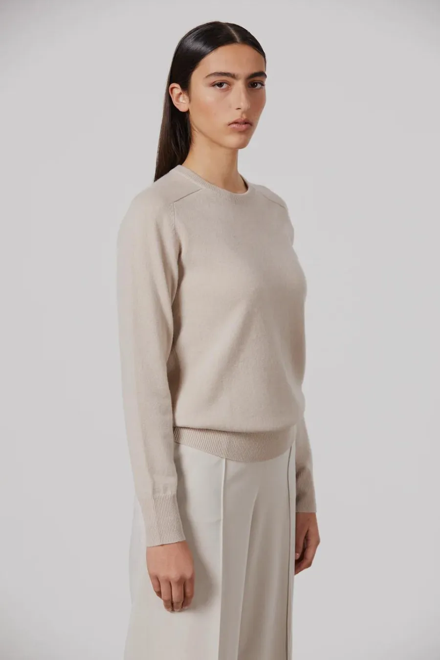 Sam Cashmere Crew Almond