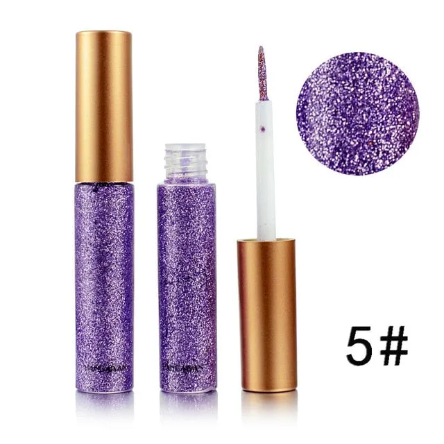 Shimmer Glitter Eyes Liner  Easy to Wear Waterproof Pigment Glitter Makeup