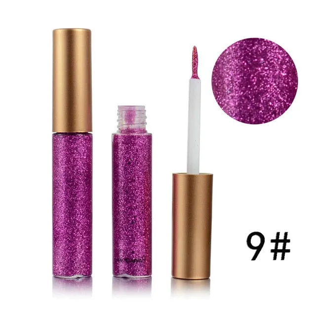 Shimmer Glitter Eyes Liner  Easy to Wear Waterproof Pigment Glitter Makeup