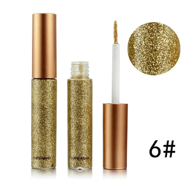 Shimmer Glitter Eyes Liner  Easy to Wear Waterproof Pigment Glitter Makeup