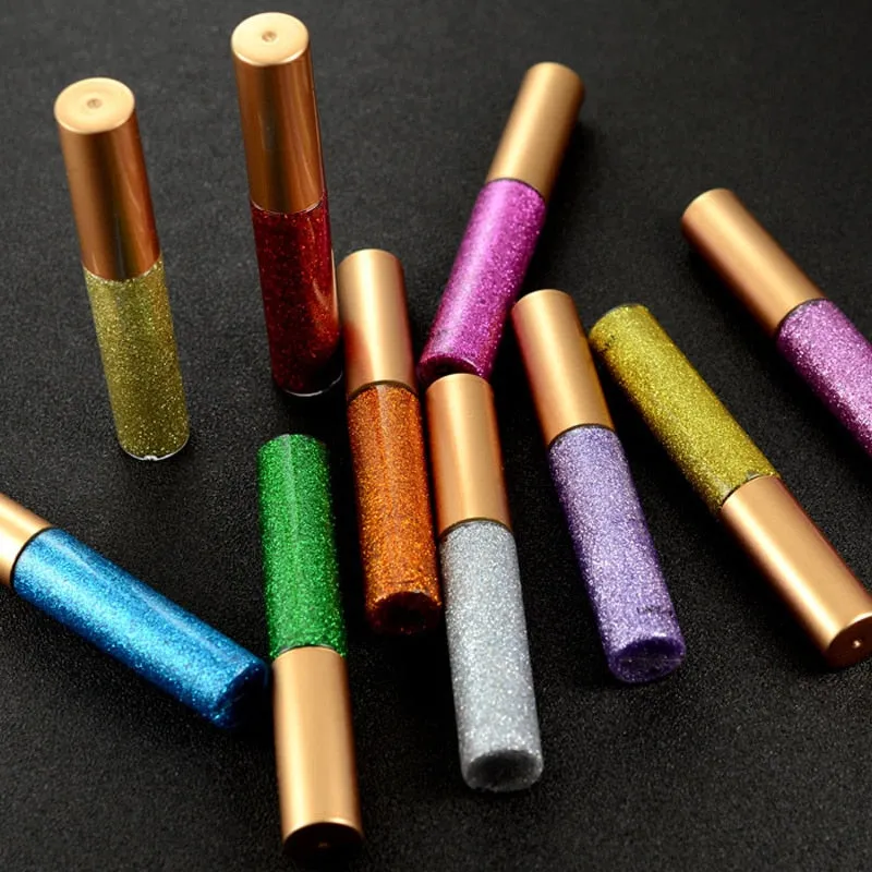 Shimmer Glitter Eyes Liner  Easy to Wear Waterproof Pigment Glitter Makeup