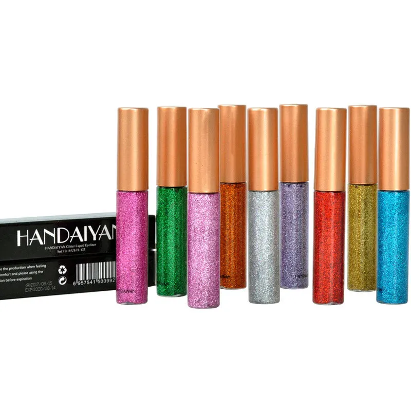 Shimmer Glitter Eyes Liner  Easy to Wear Waterproof Pigment Glitter Makeup