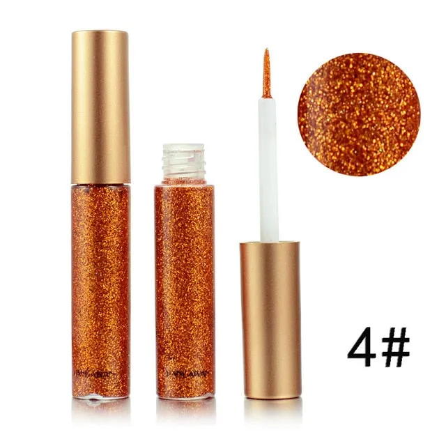 Shimmer Glitter Eyes Liner  Easy to Wear Waterproof Pigment Glitter Makeup