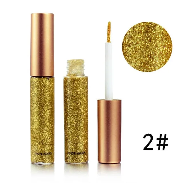 Shimmer Glitter Eyes Liner  Easy to Wear Waterproof Pigment Glitter Makeup