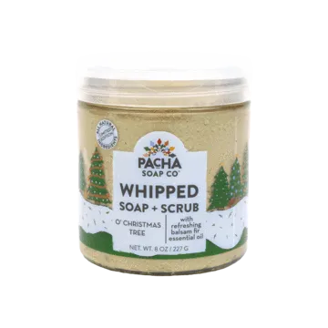 Shower Whip - Whipped Soap & Scrub Exfoliating Vegan O Christmas Tree by Pacha Soap