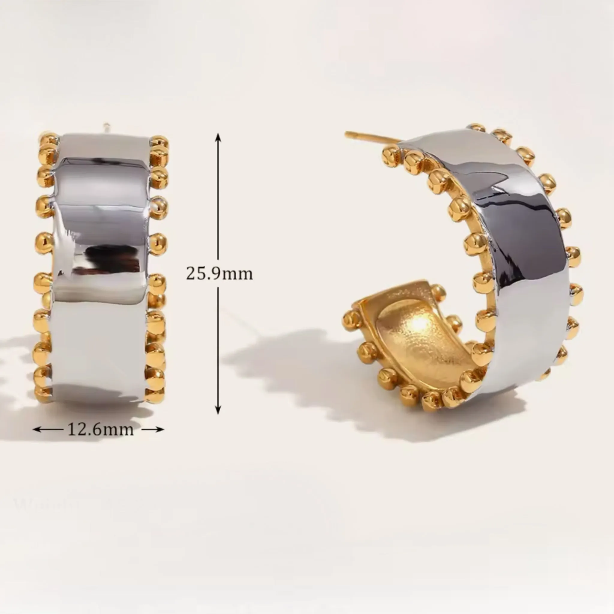Silver Bubble Lucente Hoop Earring