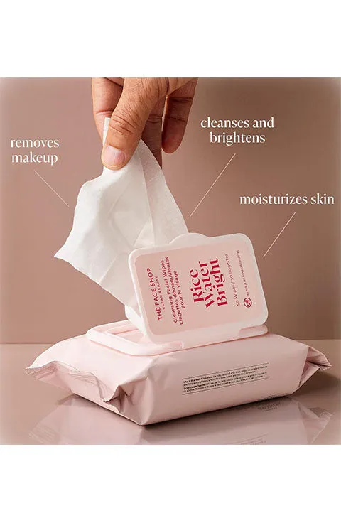 The Face Shop Rice Water Bright Cleansing Facial 50Wipes