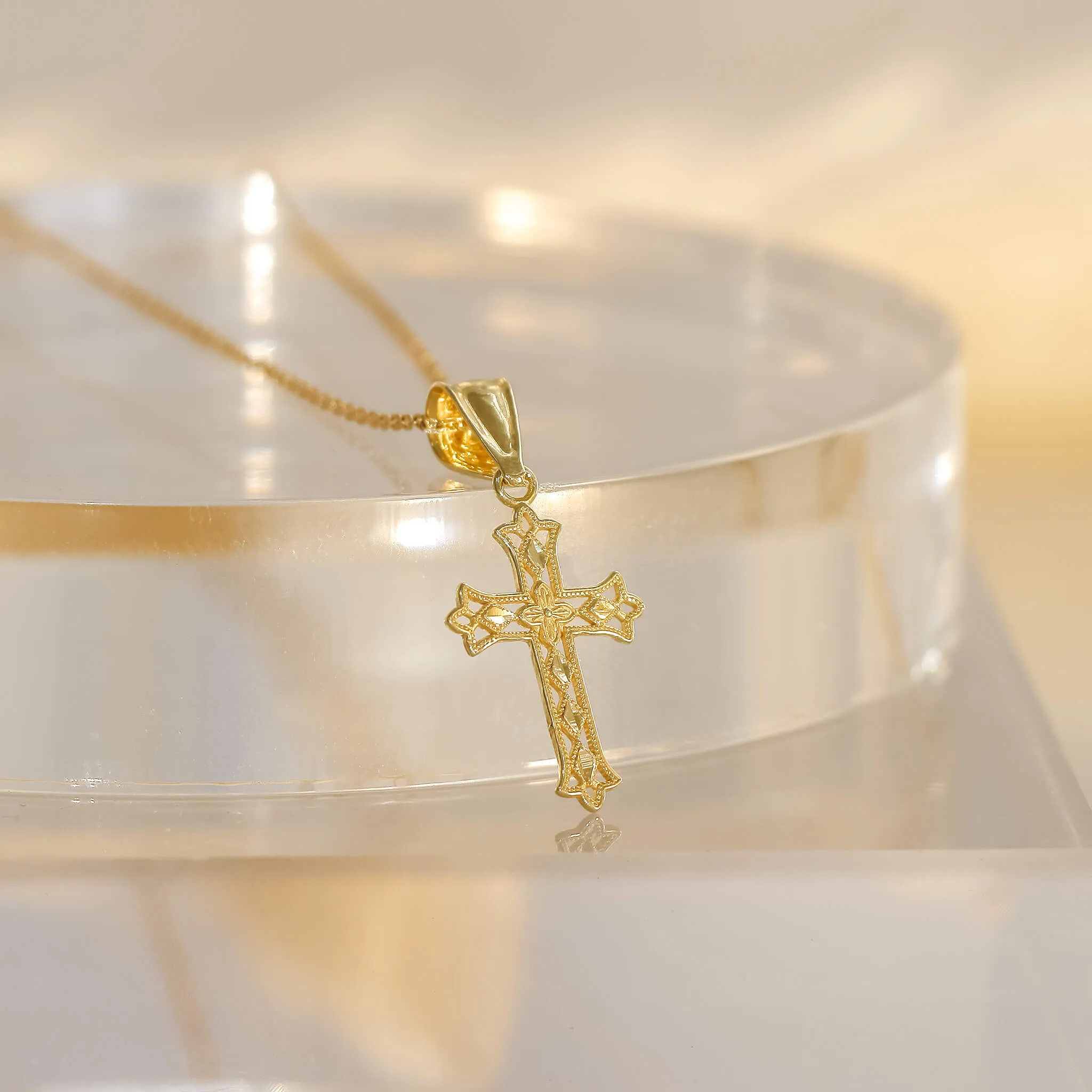 Traditional Cross Pendant Necklace