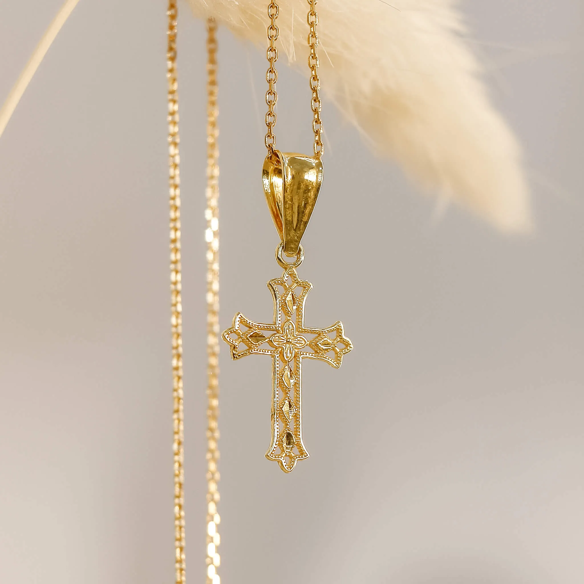 Traditional Cross Pendant Necklace
