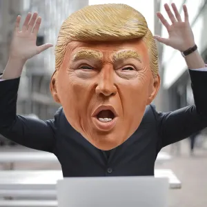 Trump Mask Cosplay Funny Trump Face Latex Mascarillas Helmet Mascaras Vote For President Halloween Carnival Dress Up Party Costu